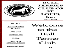 Tablet Screenshot of bullterrierclubofstlouis.com